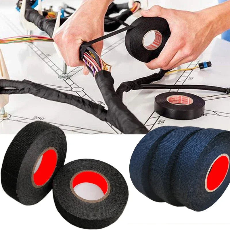 9/15/19/25/mm Electrical Insulation Heat-resistant Wiring Harness Tape PET Bundle Flame Retardant Tape