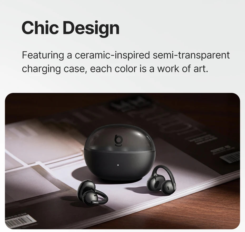 Baseus Bowie MC2 AIR Clip-on TWS Earbuds Ear Clips Wireless Earphones Bluetooth 6.0 Open Earrings 4 Mic ENC Sports Headphones