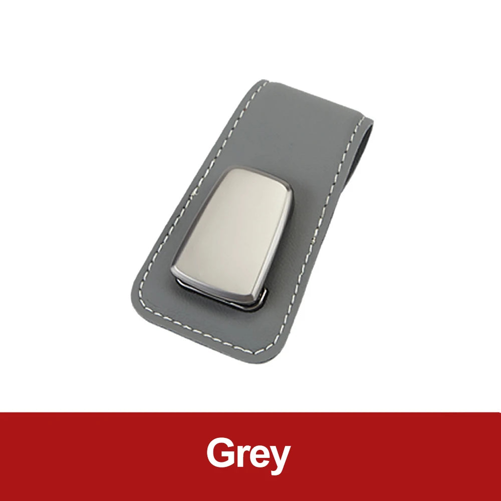 Multifunction Car Sun Visor Glasses Clip Leather Eyeglasses Clip Automobile Sunglasses Holder Card Case Auto Interior Accessorie