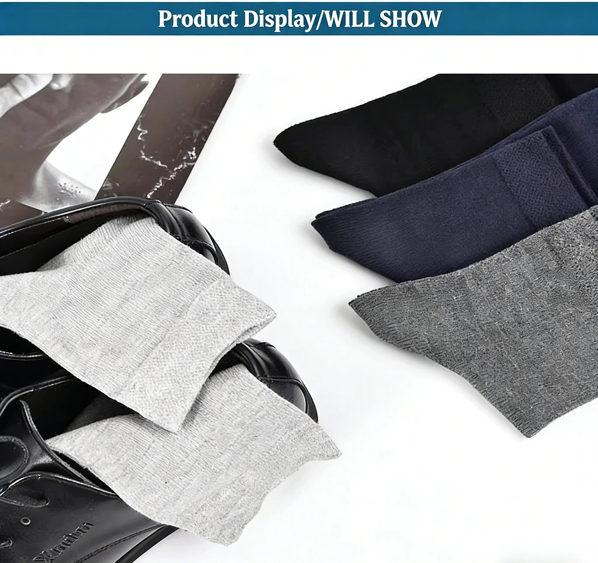 5 pairs of men's mid-calf socks, pure cotton sweat-absorbing odor-resistant autumn/winter business socks for all seasons