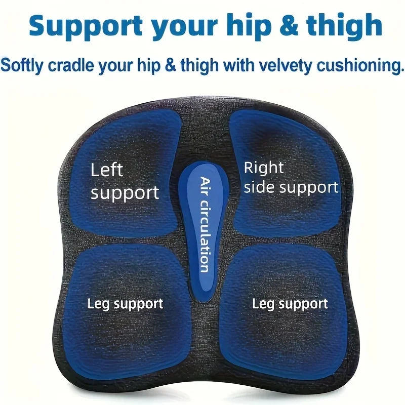 1pc 3D Lumbar Support Car Cushion, Memory Foam Ergonomic for Lower Back Pain Relief, Also for Office & Wheelchair Use