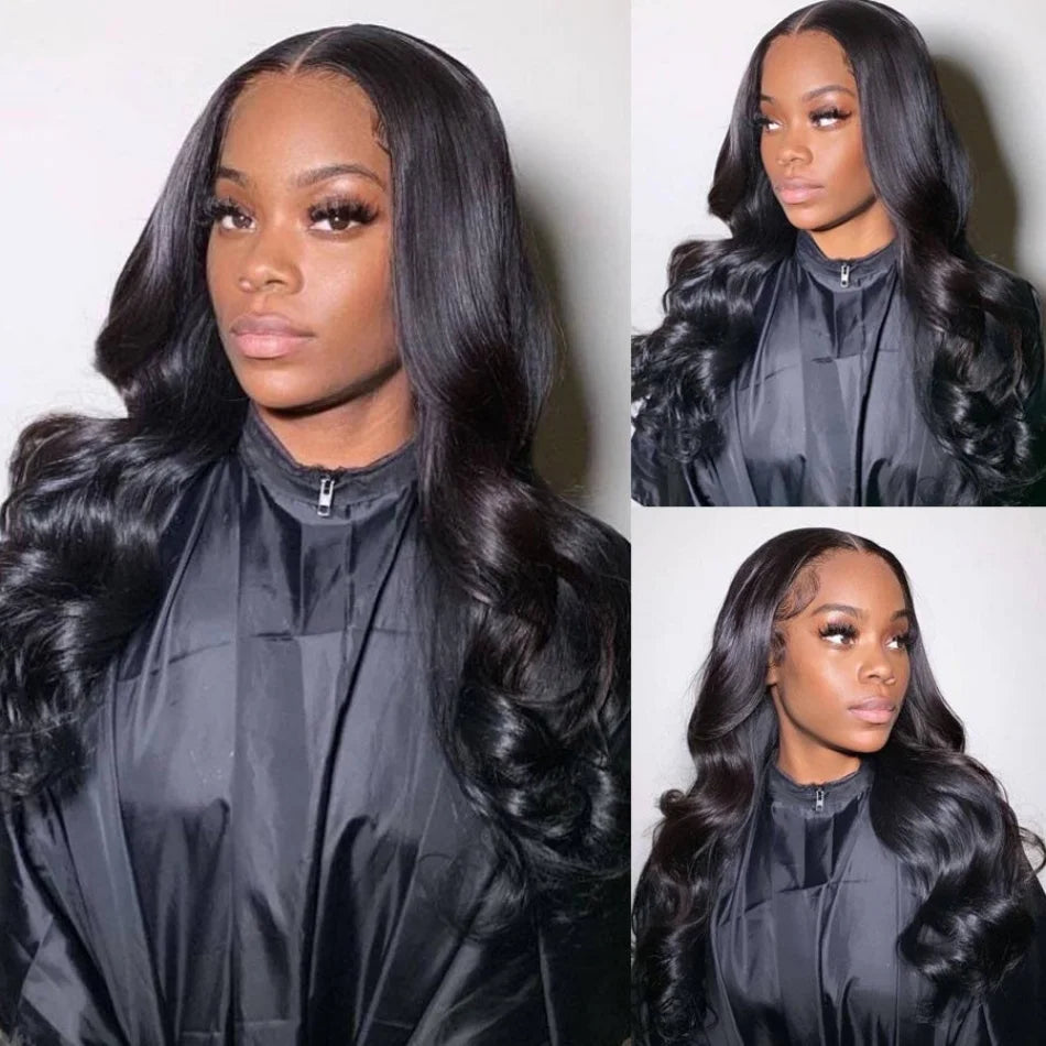 210 Density Glueless Wigs Human Hair Body Wave Lace Front Wigs Human Hair Pre Plucked 4x4 HD Lace Frontal Wigs