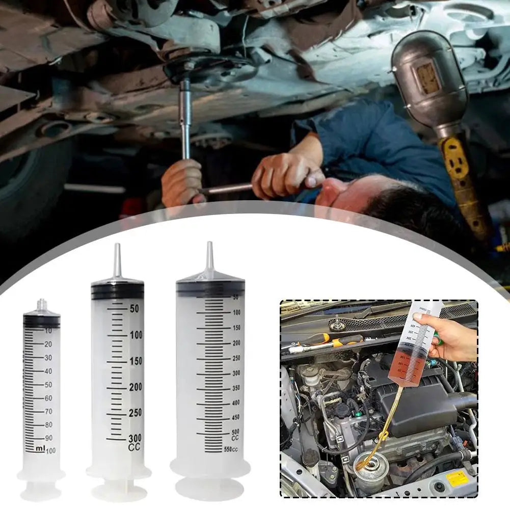 550ML Needle Barrel Oil Pump Syringe Large Syringes Reusable Pump Measuring With Scale Syringe With Tube 