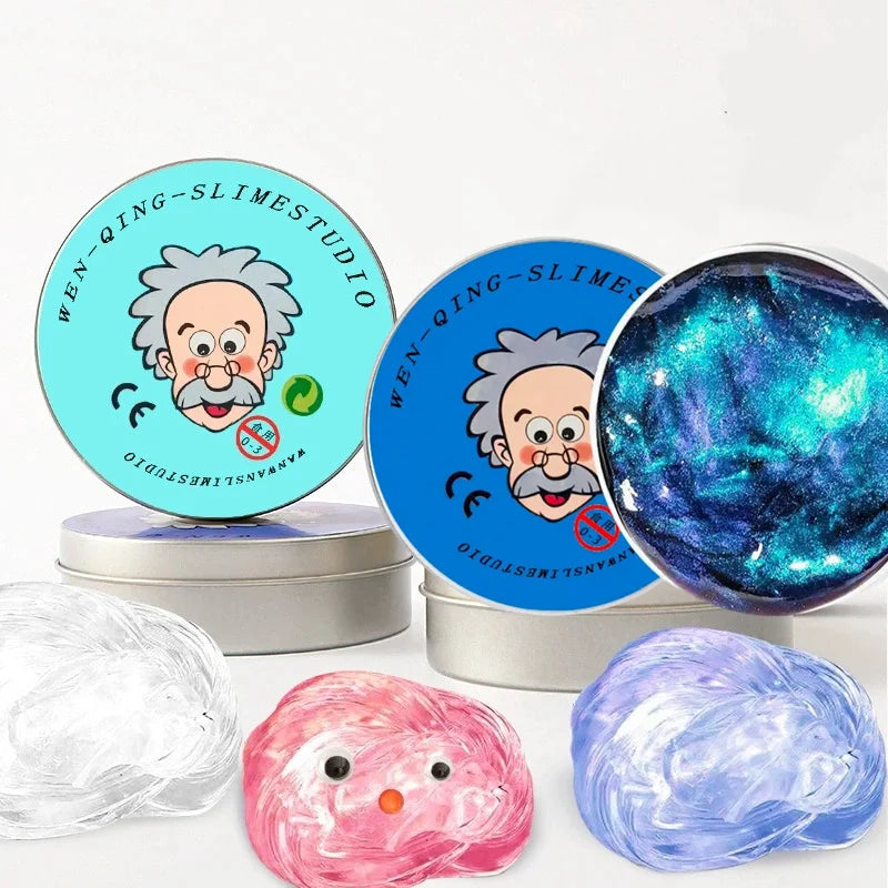 Reusable Putty Liquid Crystal Bouncy Slime Toy Set Mud Stress Relief Toys Color Clay Handmade DIY Handgum Playdough