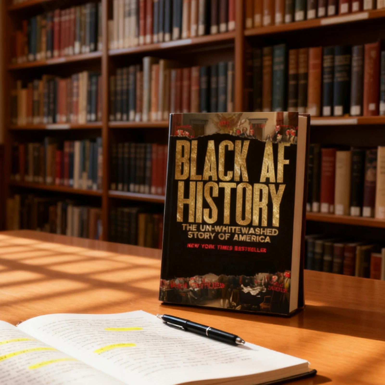 Black AF History Book African American Heritage Educational Reading Material High Contrast Cover Durable Paper