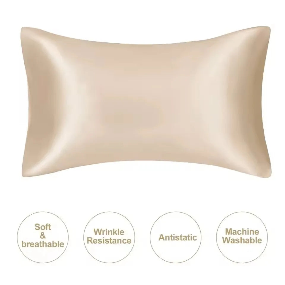Kuup 1pcs Pillowcase Pillow Cover Silky Satin Hair Beauty Pillow Case Comfortable Pillow Case Home Decor Wholesale