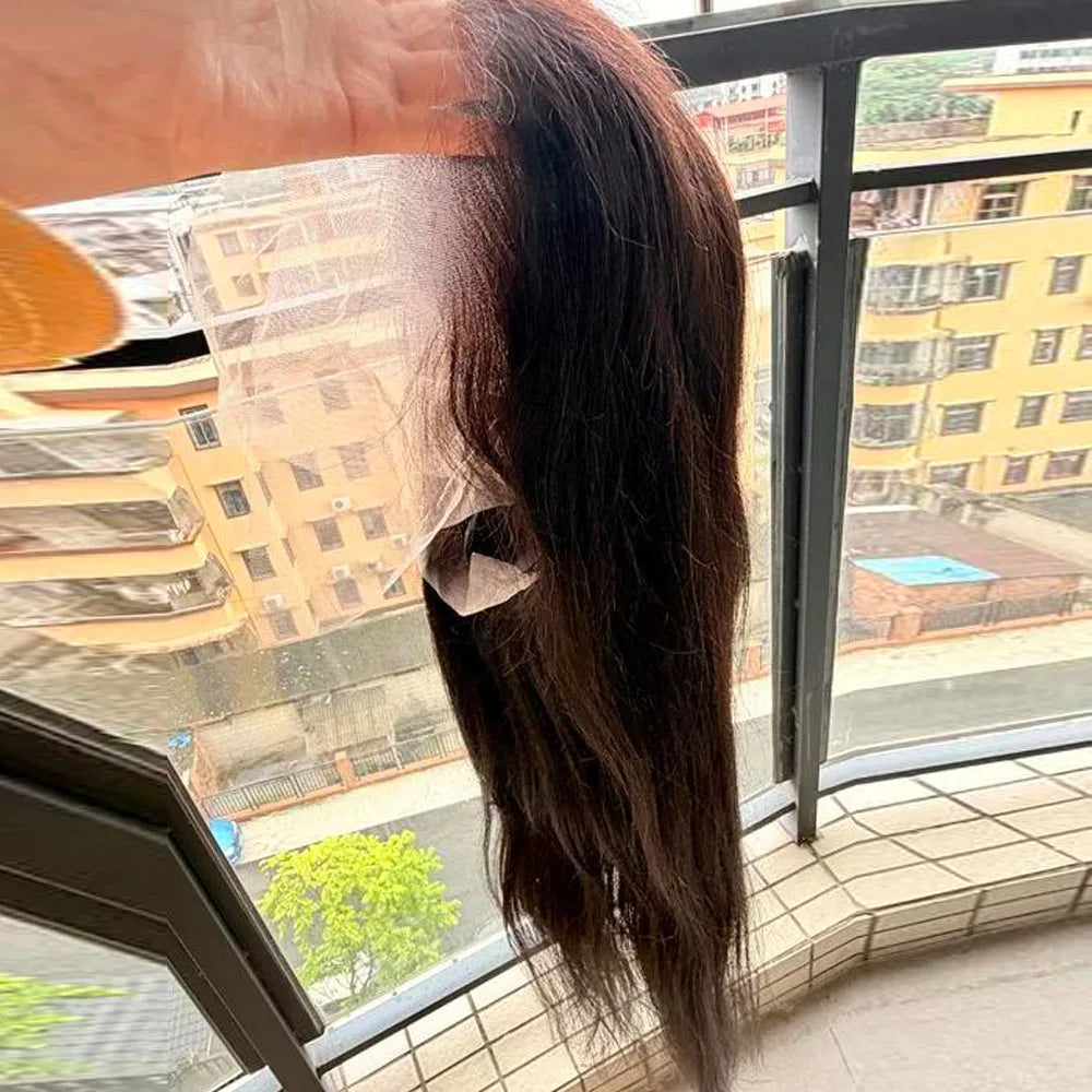 40 Inch Bone Straight Human Hair Wig 13x4 13x6 HD Transparent Lace Wigs Brazilian Full Lace Frontal Wig For Women 300% Density