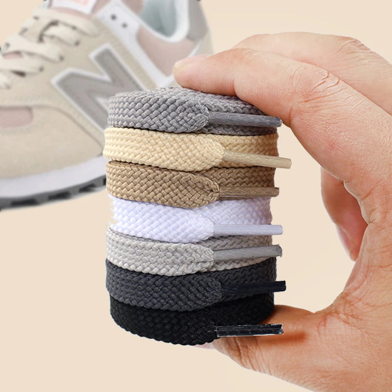1Pair New Flat Classic Shoelaces for Sneakers Casual Shoe laces White Black Sports Shoelace Shoes Balanc String Shoe Accessories