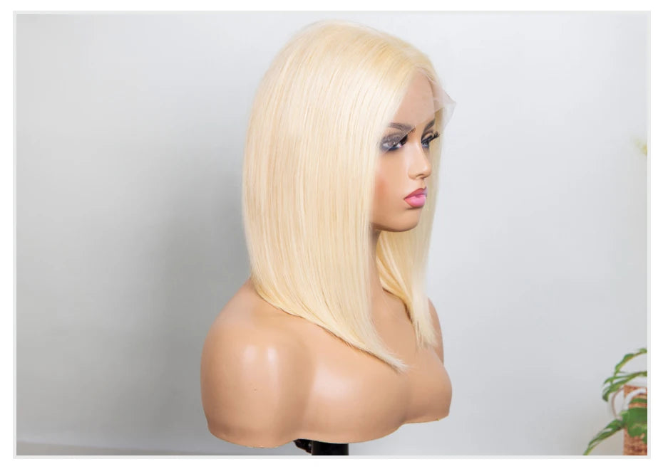13x4 13x6 613 HD Blonde Bob Hair Wig Human Hair Lace Frontal Wig Brazilian Straight Bob Wig Lace Front Human Hair Wigs For Women