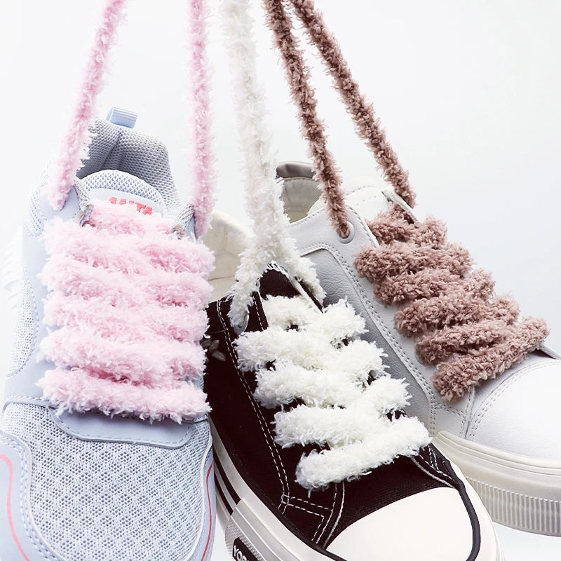 Fashion round plush laces Quality 1cm wide Sneakers Flats Casual laces Shoe accessories 80 /100 /120 /140 /160 Laces 1Pair