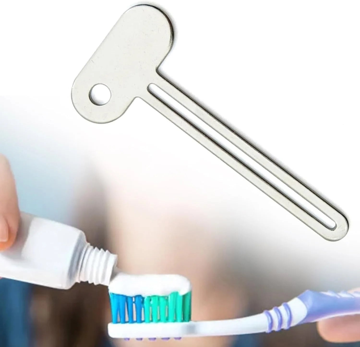 1 Pcs Silvery Metal Tube Squeezer Keys, Toothpaste Metal Hair Dye Color Key Roller Dispenser Tool Durable Processing,Toothpaste and Hair Color Dispenser Tool, Daily Living Tube Squeezing Aids