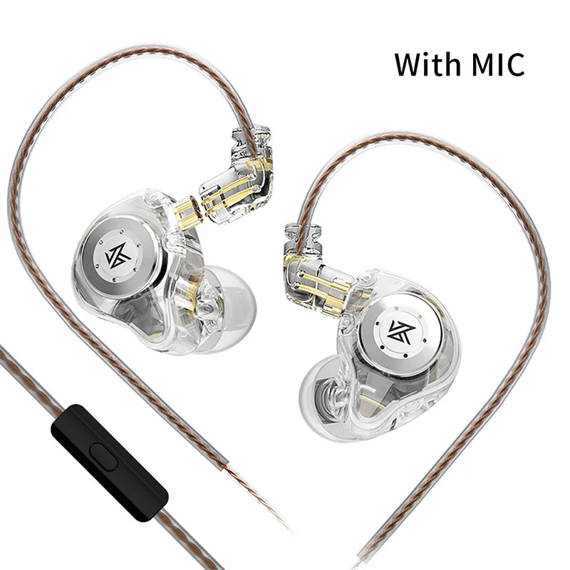 KZ EDX Pro Earphones Dynamic In Ear Monitor HiFi Wired Headphones Bass Stereo Game Music Earplugs Noice Cancelling Headset