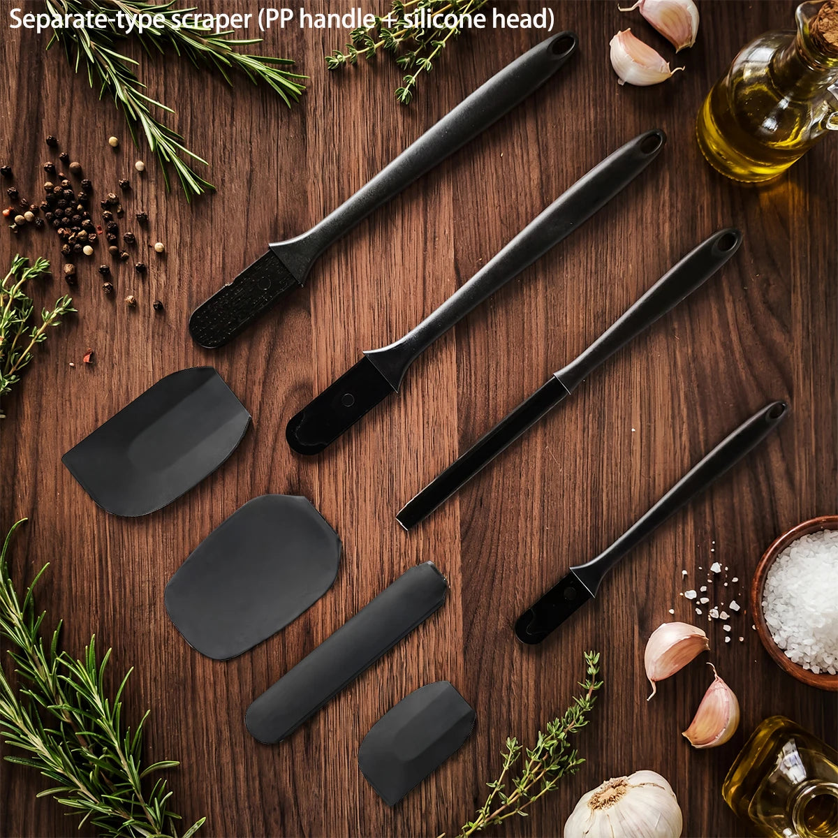 Silicone cream spatula Non-stick butter spatula Heat-resistant kitchen baking tools DIY cake baking tools