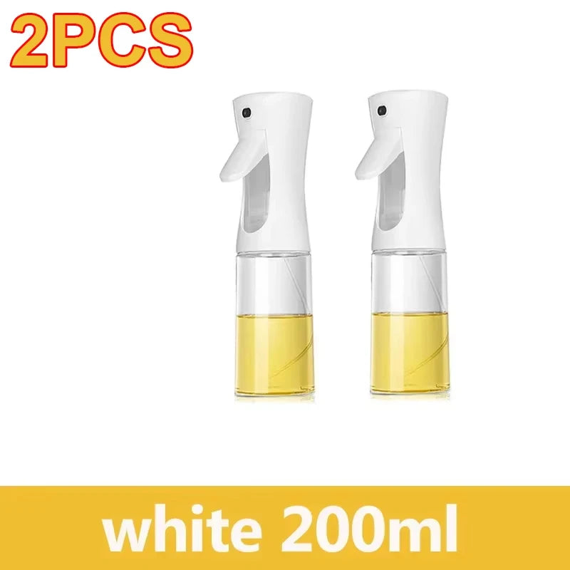 200/300/500ml Oil Spray Plastic Household Kitchen Oil Spray Bottle Or Oil Brush Nebulizing Mist Filling Cooking Dual Use BBQ