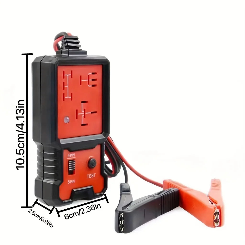 2024 Newest Red Relay Tester 12V Universal Electronic Automotive Car Circuit Detector Battery Checker Auto Repair Tool
