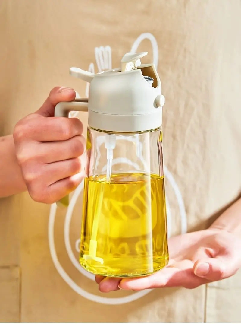 2in1 Kitchen Spray Oil Dispenser Oil Sprayer Polisher Or Only Brush Spray for Air Fryer Salad Grilling Roasting Cooking Kitchen