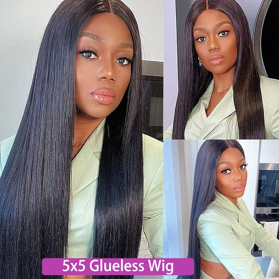 210 Density Glueless Wigs Human Hair Body Wave Lace Front Wigs Human Hair Pre Plucked 4x4 HD Lace Frontal Wigs