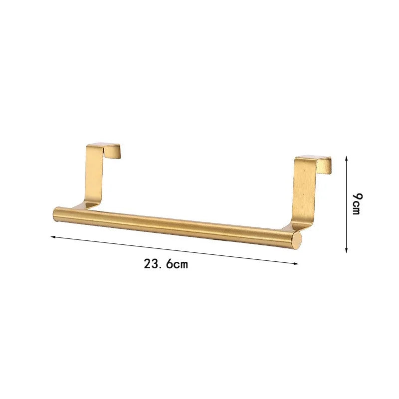 Non Perforated Stainless Steel Towel Rack, Towel Pole, Bathroom Single Pole Towel Rack, Cabinet Door Pendant, Storage Rack