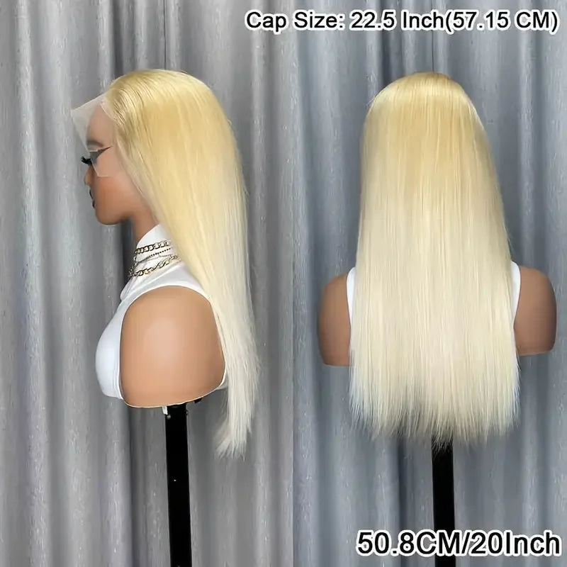 40Inch Straight Blonde 613 Blonde Human Hair Lace Frontal Wig 13x6 Transparent Blonde Lace Front Wigs Pre Plucked Human Hair Wig