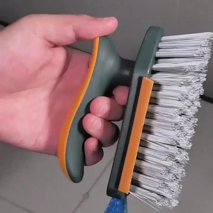 4-In-1 Grout And Corner Scrubber Brush With Scraper Tool, For Cleaning Tile, Grout, Kitchen, Bathroom, Sink, Floor, Shower, Bathtub