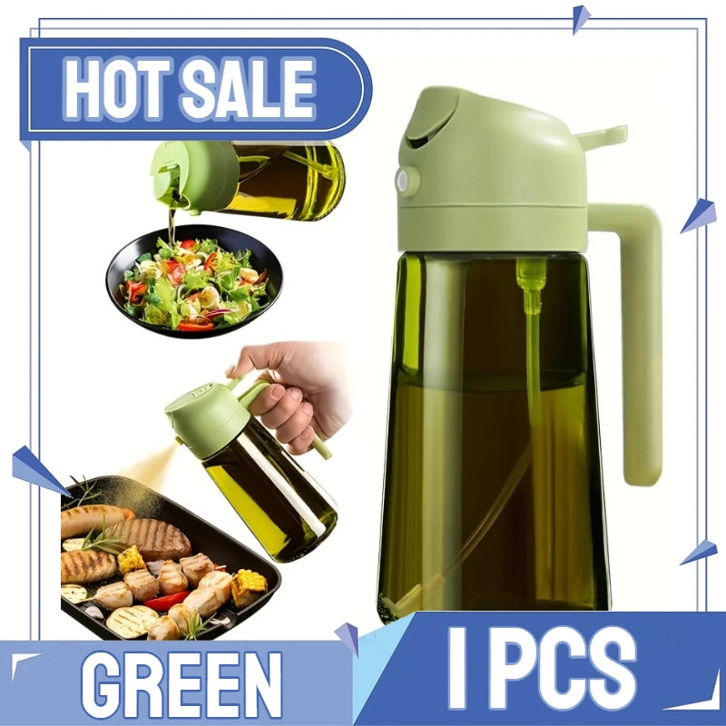 2in1 Kitchen Spray Oil Dispenser Oil Sprayer Polisher Or Only Brush Spray for Air Fryer Salad Grilling Roasting Cooking Kitchen