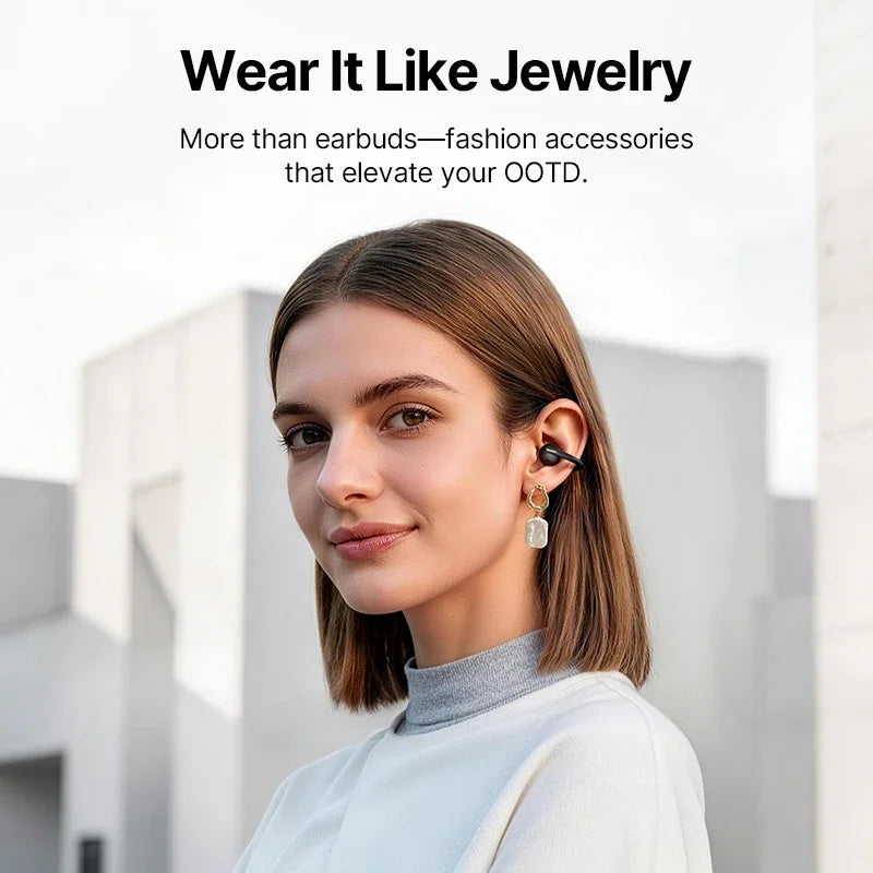 Baseus Bowie MC2 AIR Clip-on TWS Earbuds Ear Clips Wireless Earphones Bluetooth 6.0 Open Earrings 4 Mic ENC Sports Headphones