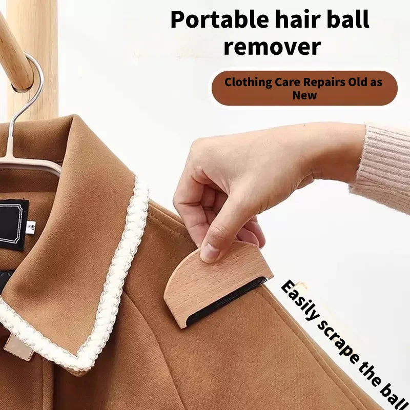 Wooden Epilator Sweater Clothes Shaver Fabric Clothes Sweater Lint Removers Manual Portable Wooden Lint Trimmer Comb Shaver