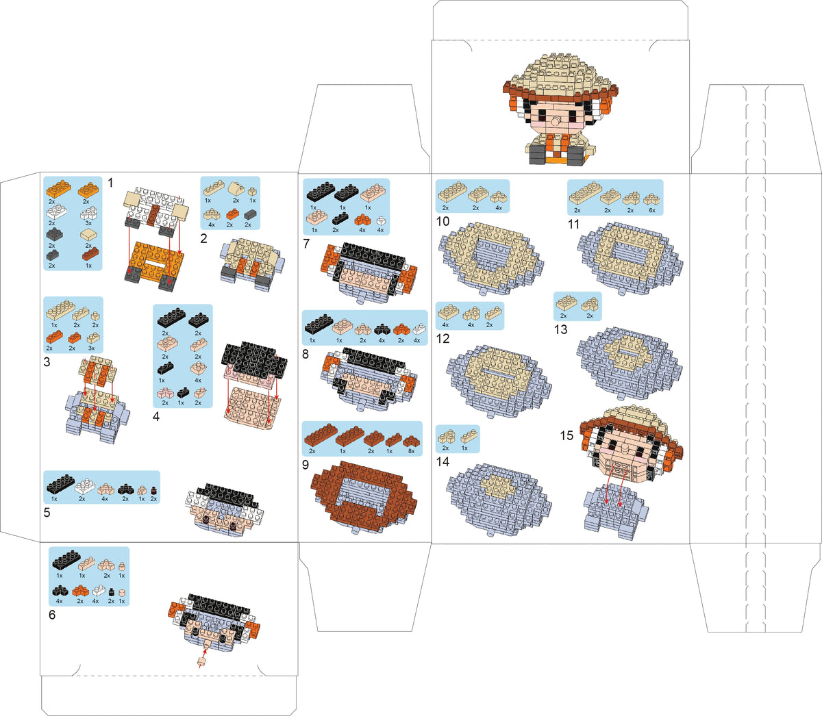 ONE PIECE Sun God Nika Luffy Micro Building Block Chopper Ace Buggy 3D Anime Model Assembly Mini Bricks Figure Toys For Gift