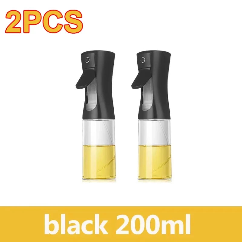 200/300/500ml Oil Spray Plastic Household Kitchen Oil Spray Bottle Or Oil Brush Nebulizing Mist Filling Cooking Dual Use BBQ