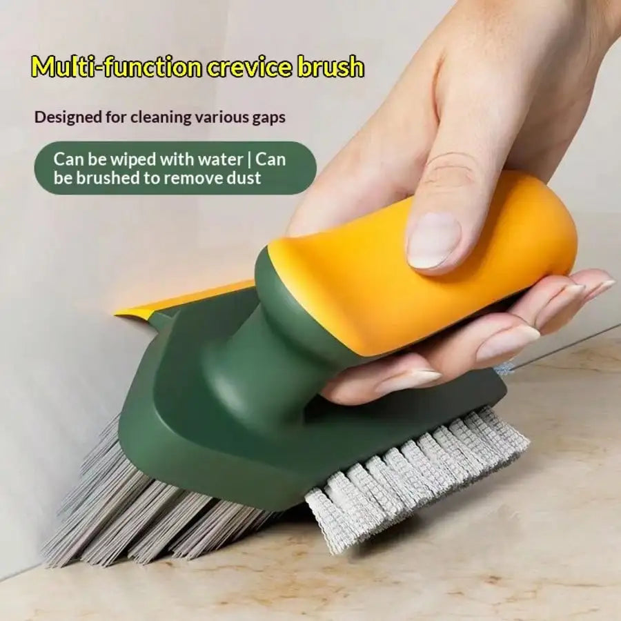 4-In-1 Grout And Corner Scrubber Brush With Scraper Tool, For Cleaning Tile, Grout, Kitchen, Bathroom, Sink, Floor, Shower, Bathtub