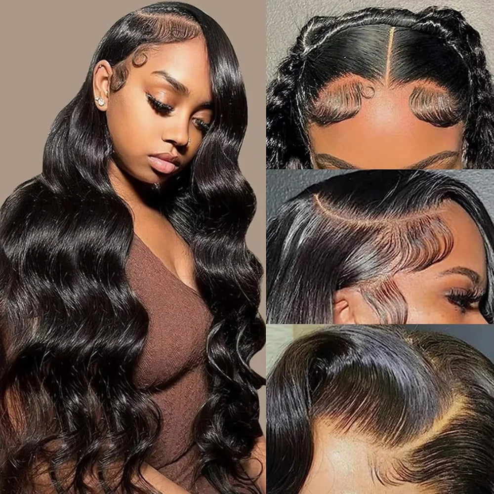 40 Inch Body Wave 13x6 HD Lace Frontal Wig Human Hair 360 Brazilian Pre Plucked Lace For Women 13x4 Lace Front Wigs 220 Density