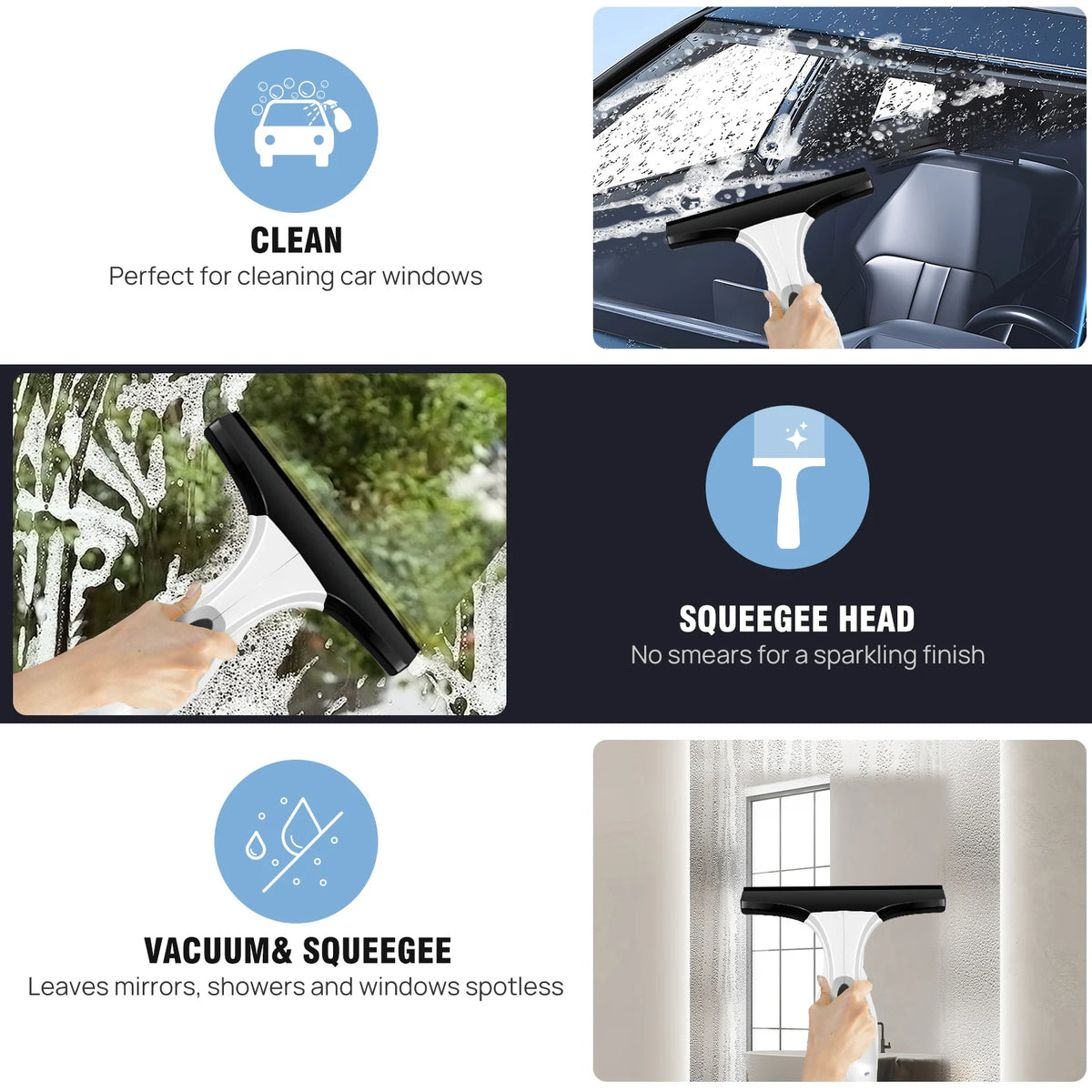 Rechargeable Cordless Window Vac Cleaner