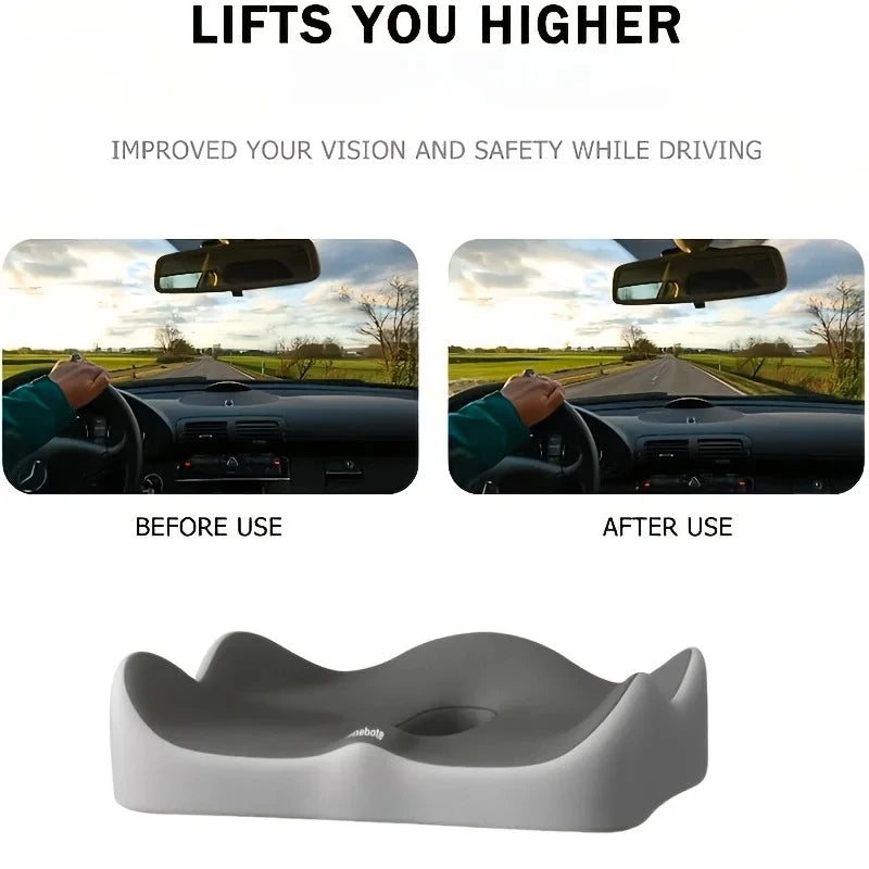1pc 3D Lumbar Support Car Cushion, Memory Foam Ergonomic for Lower Back Pain Relief, Also for Office & Wheelchair Use
