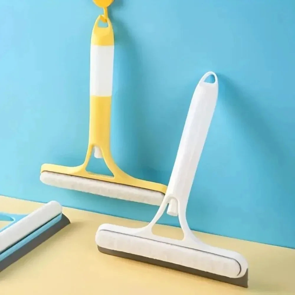 Home-use multi-functional glass cleaner, equipped with a watering can, combines three-in-one glass and window scraper functions