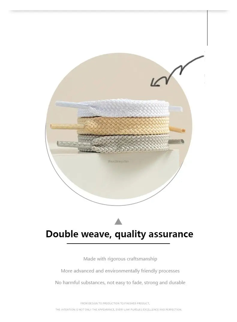1Pair New Flat Classic Shoelaces for Sneakers Casual Shoe laces White Black Sports Shoelace Shoes Balanc String Shoe Accessories