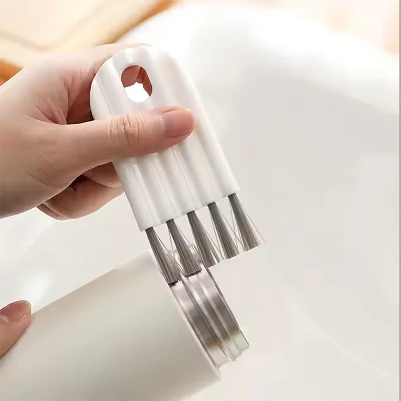 Multifunctional Flexible Gap Brush Cup Cover Groove Nipple Bottle Gap Brush Household Soft Bristles Cleaning Brush Kitchen Tool