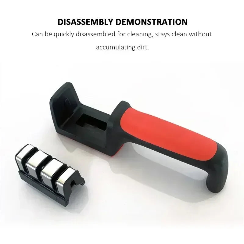 4-Segment Knife Sharpener Knife Sharpeners for Kitchen Knives Stainless Steel Three-Purpose Sharpening Stone for Kitchen Tools