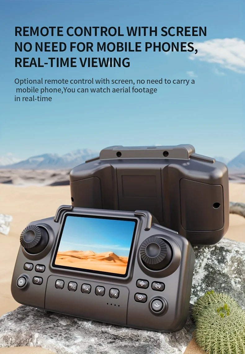 2026 New E99 PRO MAX Foldable Drone with Dual HD Camera, HD Screen Remote Control, 40min Flight Time with Extra Batteries, One Key Return Home, LED Lights, USB Charging, Easy to Fly for Beginners Adults, Ideal Christmas Holid