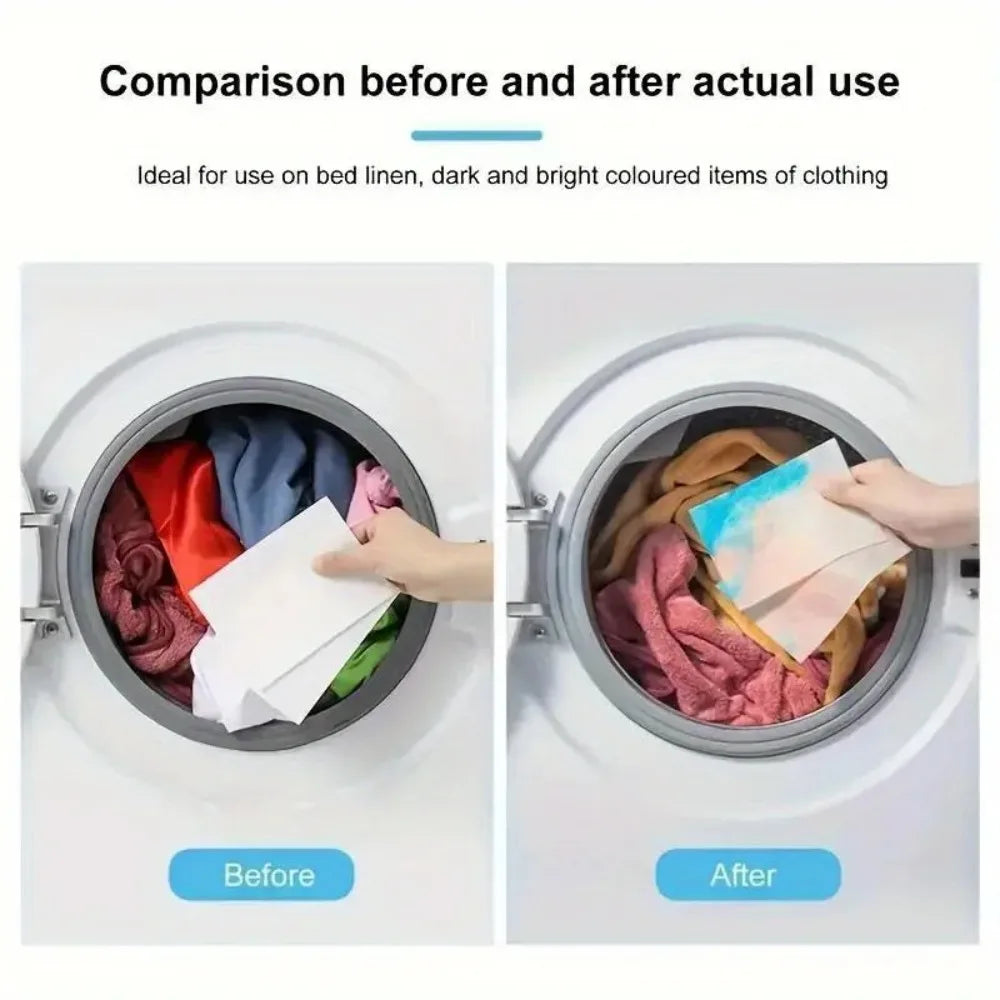 Color Catcher Sheets Anti Color Run Laundry Sheets Strong Absorption Honeycomb Disposable Mixed Washing Prevent Clothes Staining