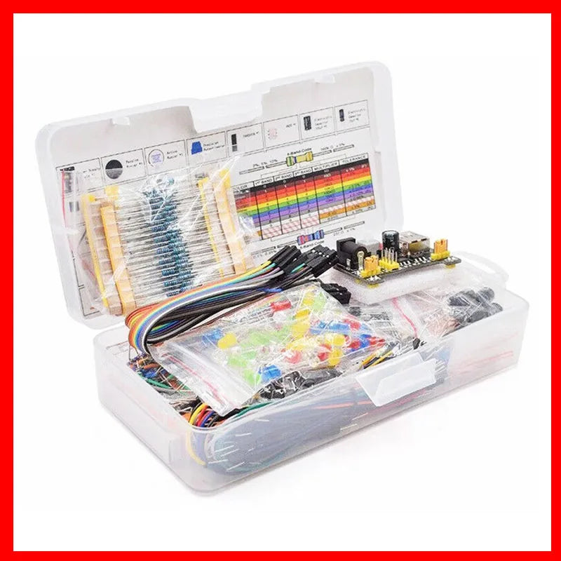 Start 830 Breadboard Kit MB-102 for UNO R3 Component Pack Beginner Electronic Components Electrolytic Capacitor Resistor led