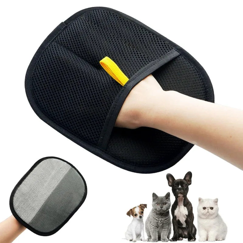 Cat Hair Brush Pet Removal Gloves Double-Sided Pet Grooming Gloves Kitten Cleaning Tool Dog Deshedding Brush Pet Supplies 