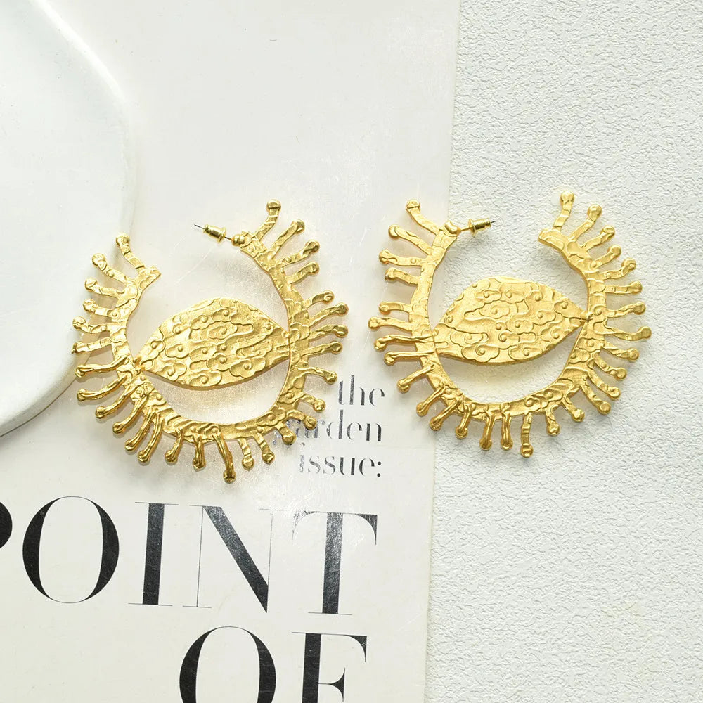 Egyptian Nefer Red Jasper Chandelier Earrings For Women