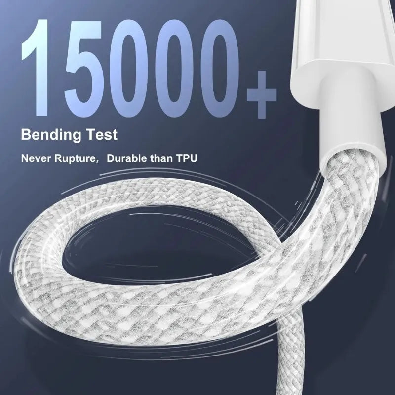 3PCS USB C Cable to USB C 100W Fast Charging Charger Cable Supports Fast Charging For iPhone 16 15 Samsung Xiaomi Huawei Etc