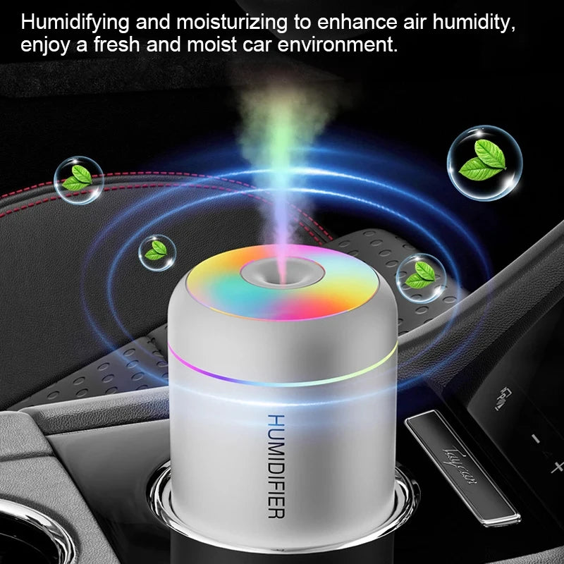 HOMEFISHMini Air Humidifier Usb Aroma Diffuser Essential Oil Purifier Cool Mist Sprayer Home BedroomLED Desktop humidificador
