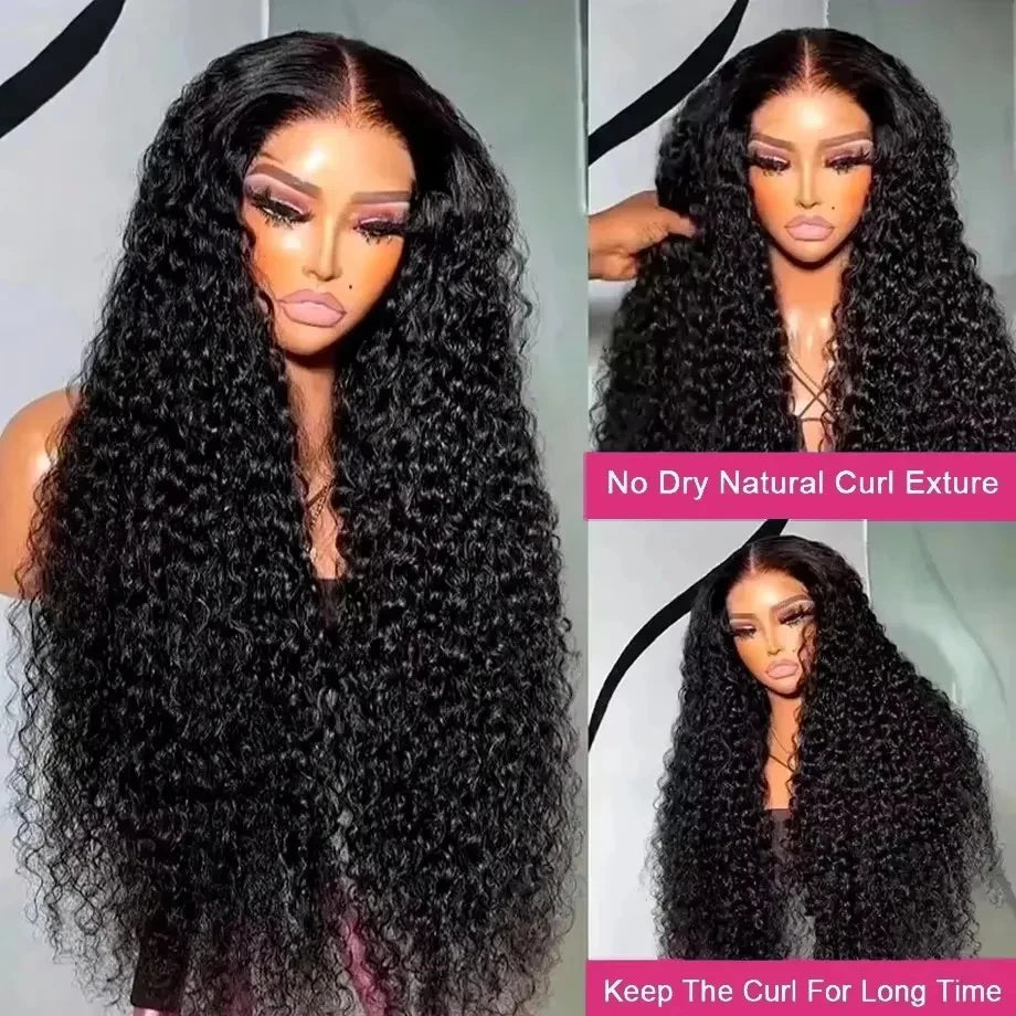 Glueless Wigs Human Hair Wear and Go Deep Wave 13x4 13x6 Lace Frontal Wig PrePlucked Curly Human Hair Ready To Wear 5x5 Lace Closure Wig Vietnamese Hair