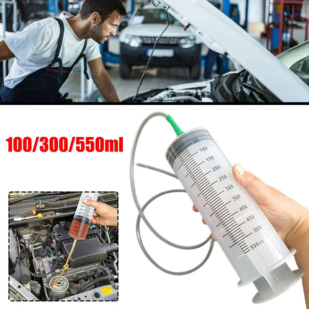 550ML Needle Barrel Oil Pump Syringe Large Syringes Reusable Pump Measuring With Scale Syringe With Tube 