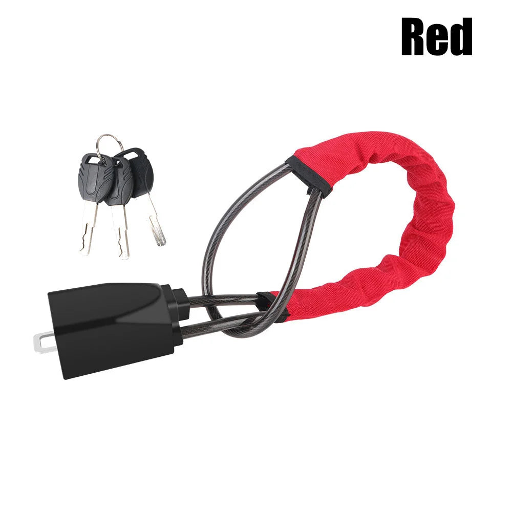 Car Steering Wheel Lock Anti-theft Steel Cable Security Device Universal Fit for Vehicles Prevent Theft Durable Security Rope