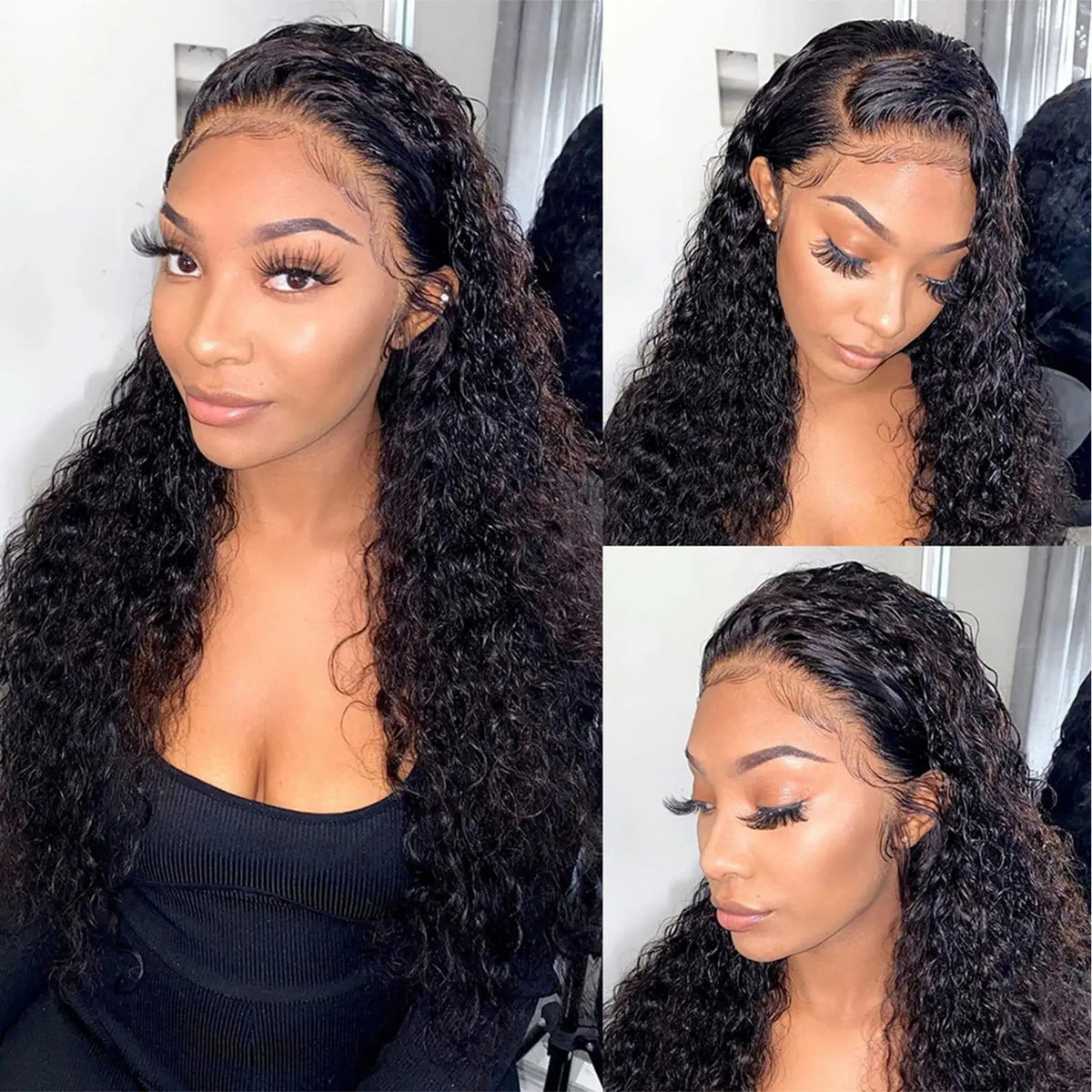 13x4 Deep Wave Lace Front Wig Human Hair 13x6 HD Lace Frontal Wig with Baby Hair Brazilian 180% Density Pre Plucked Glueless Wig