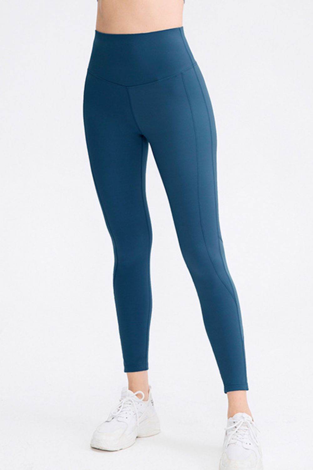 Wide Waistband Slim Fit Long Sports Pants - Selvanelle