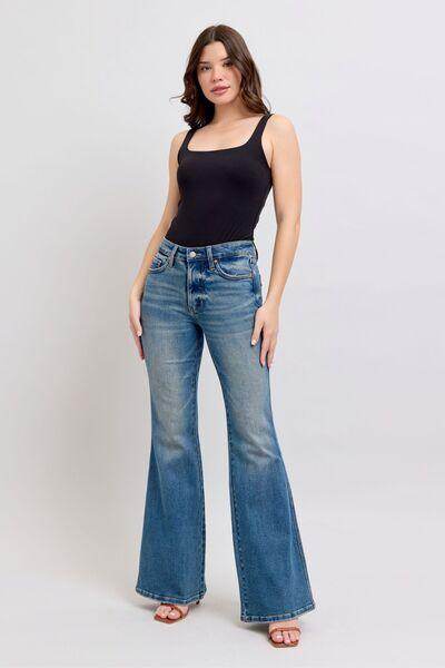Judy Blue MR Tummy Control Vintage Wash Jeans for Women - Selvanelle